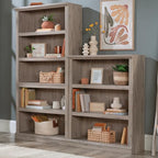 Sauder 5 Tier Book Shelf Wooden Bookcase Multipurpose Bookshelf for Home Office, Living Room, in Laurel Oak - color: Laurel Oak