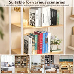 20 Pieces Book Ends for Shelves Heavy Duty Bookends Non-Skid Metal Book Holders Black Tree Design Modern Bookends for Shelves Office Home Decorative Book Stopper for Books CD(10 Pair)