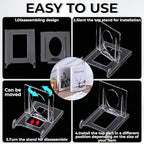 24pcs Acrylic Book Stands for Display Adjustable Book Display Stand Clear Acrylic Handbag Stand Holder for Wallet Purse Bag Small Easel Jewelry Displays Organizer for Party Wedding Home Decor Birthday