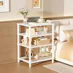 LELELINKY 4-Tier AV Media Player Stand, Stereo Stand, Modern Audio Shelf,Wooden TV Stand,Multifunctional Media Console Shelf, Suitable for Home, Conference Room, White - color: White, size: 4 Tier