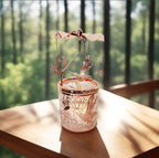 Carousel Candle Rotary Candle Holder for Home Decoration, Funny Birthday Gift for Grandma Wife Daughter, Unique Birthday Gift for Women, Rotating Candles for Mom (Gold Hummingbird)