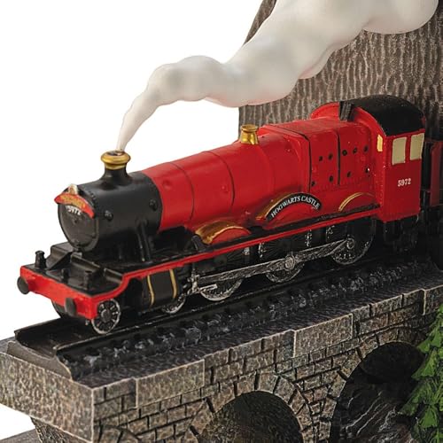 The Bradford Exchange Harry Potter The Journey to Hogworts Bookend Collection Issue #1: Hogworts Steam Locomotive Illuminated Sculptural and Meticulously Hand-Crafted 5-inches