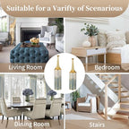 Sziqiqi Large Floor Vases Decorative Tall- 23.4/26in Set of 2 Coastal Big Vase for Home Decor Living Room Rustic Flowers Vases Metal Plant Farmhouse Vases for Pampas Grass Feathers Twigs Branches - style: Blue Floor Vases