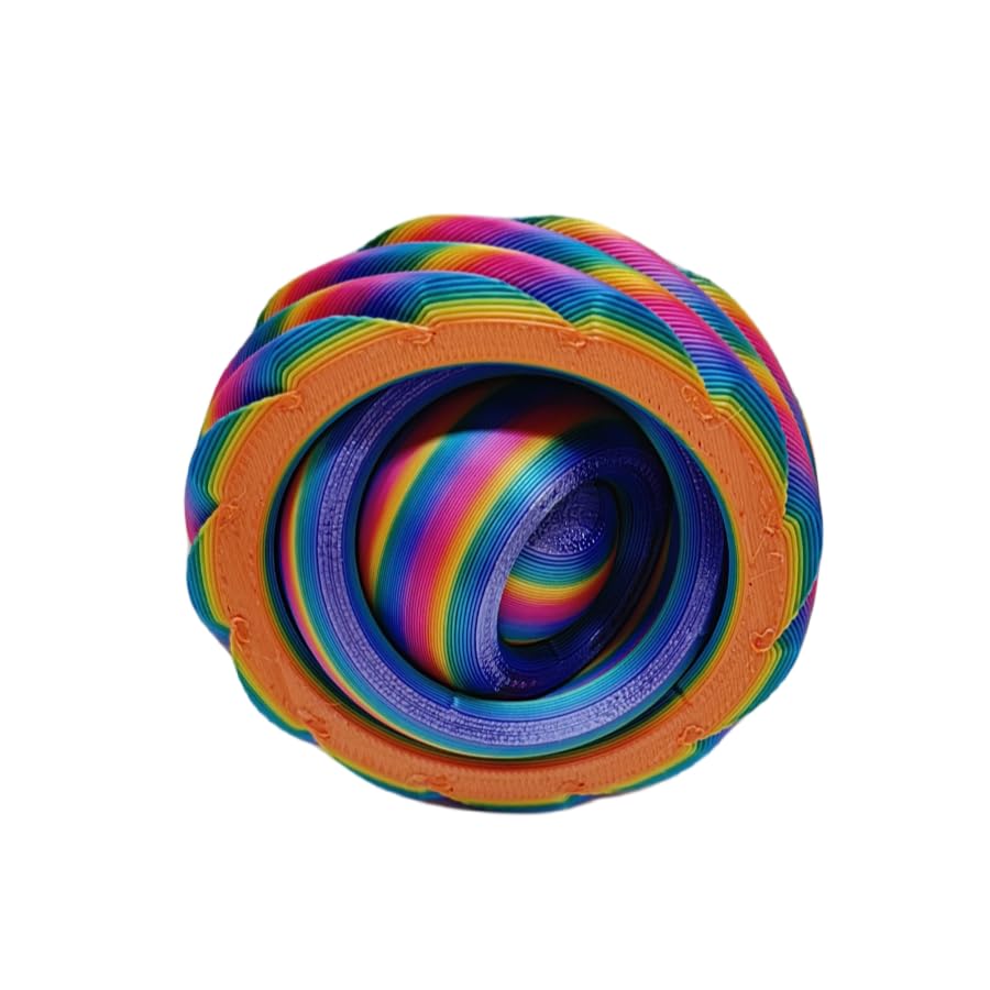 3D Rotating Gyroscope Sculpture - Sculpted Desktop Decor, Personalized Home Office Gifts for Men and Women (Fathers, Husbands, Boyfriends) - color: Multicolour