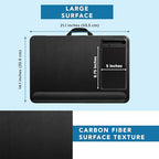 LAPGEAR Home Office Pro Lap Desk with Wrist Rest, Mouse Pad, and Phone Holder - Black Carbon - Fits up to 15.6 Inch Laptops - Style No. 91598 - color: Black Carbon, size: Home Office Pro W/Wrist Rest