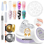 MIZHSE 3D Gel Nail Art Sculpting Gel, Solid Builder Gels for Nails 60g Large Capacity 3D Sculpting Non-Sticky Carving U V/LED Extension Hard Gels with 3D Mold for Nail Art Salon Home DIY - color: 0-0-Translucent Colors