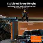 ErGear Height Adjustable Electric Standing Desk, 48 x 24 Inches Sit Stand up Desk, Memory Computer Home Office Desk, Black - color: Black, size: 47.2 x 23.6 Inches