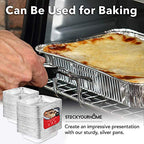 Aluminum Pans 9x13 Disposable Foil Baking Pans (Pack Of 100) - Half Size Steam Table Deep Pans - Tin Foil Pans Great for Cooking, Heating, Storing, Prepping Food, Stock Your Home - size: 100 Pack