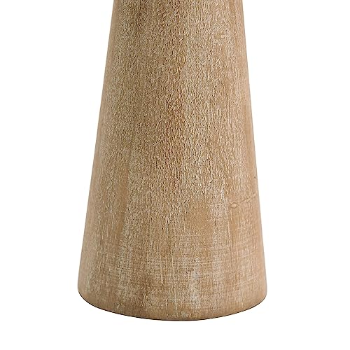 NIKKY HOME Wood Taper Candle Holders Set of 2, Farmhouse Tall Candle Stand Decorative Candlestick for Wedding Party Mantle Fireplace Dining Room Table Centerpieces Decor