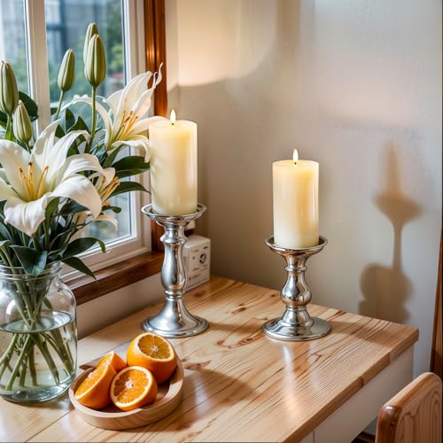 Homemory White Flameless Candles Φ 3" H456 Battery Operated with Remote Timer, Real Wax LED Pillar Candle for Home Fireplace Bedroom Living Room, Set of 3 - color: D3"xH4"5"6"-White
