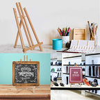 U.S. Art Supply 18" Large Tabletop Display Easel - Beechwood Artist A-Frame Display Stand, Wooden Easel for Painting, Canvas Stand, (Pack of 6) Classrooms Events Photo Picture Sign Holder - style: 18" - Pack of 6