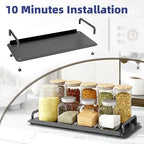 Gypie Toilet Paper Basket, Tank Tray with Handle, Bathroom Counter Storage Tray for Kitchen (Black) - color: Black