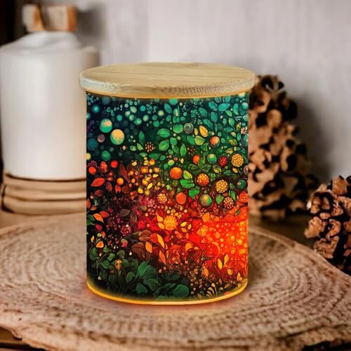 Stained Glass Tree of Life Tea Light Candle Holders, Memorial Tealight Candlesticks Votive Candle Holder, Tree of Life Battery Operated Tea Light Jar Home Decoration, 3.5"x2.8" - color: Tree of Life