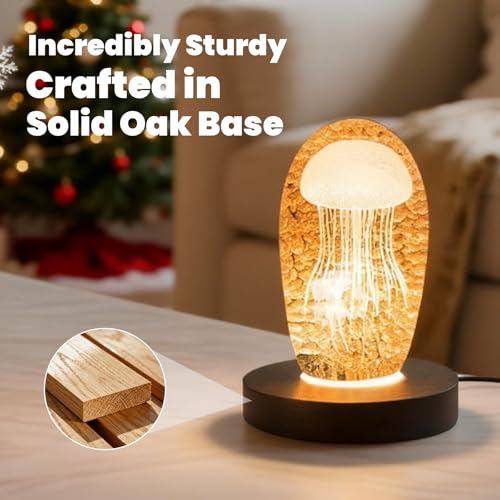 Wood LED Light Base - Crystal Display Base for Glass Art/Acrylic, 3 Light Modes with 10-Level Dimming & Auto Timer (Dark Brown, 4.7inch) - color: Dark Brown, size: 4.7inch