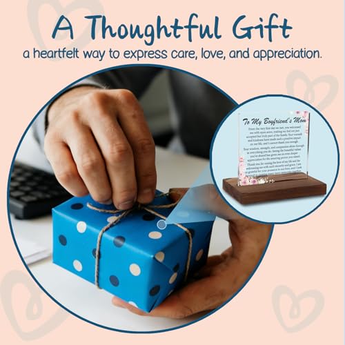 Heartfelt Gratitude Acrylic Plaque Gift, Precious Gift for Boyfriend's Mom, Sentimental Future Mother-In-Law Appreciation Decor, Keepsake with Wooden Stand, XXD193 - style: Boyfriend's Mom