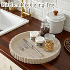 Decorative Tray & Elegant Coffee Table Tray,Beautiful Round Trays 11" Round Table Centerpiece Home Decor for Organizing Jewelry, Keys,Ideal Living Room Apartment Must Haves Essentials