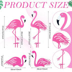 Riakrum 4 Pcs Flamingos Outdoor Yard Decor Pink Metal Flamingos for Yard Garden Large Bird Statue Ornaments for Lawn, Patio Outside Art Decor - style: Flamingo