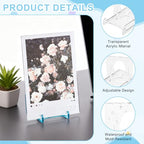 uxcell 20 Pack Book Display Stands, 2" Adjustable Display Holder Mini Clear Easel Collector Stand for Displaying Comics, Magazines, Postcards, Art works, DVDs, Medals, Transparent - color: Transparent