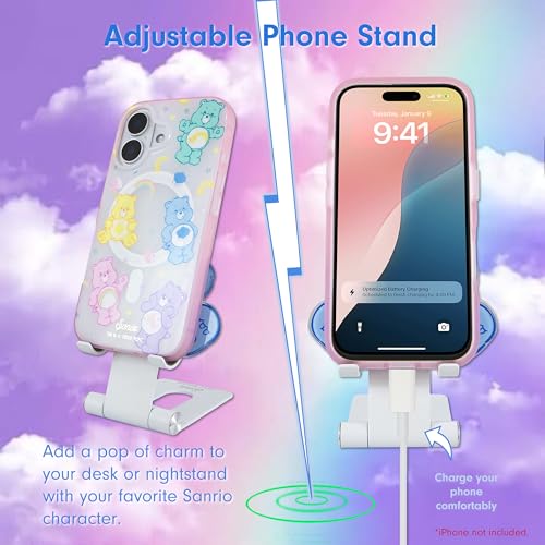 Sonix x Care Bears Character Phone Stand | Adjustable Cell Phone Holder, Desk Stand, Dock | Care Bears | Grumpy Bear - color: Grumpy Bear
