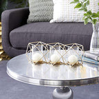 Deco 79 Modern Metal Solid Candle Holder, 15" x 5" x 5", Gold - size: 15"L x 5"W x 5"H