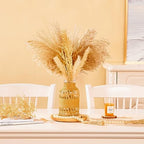 ZENS Wicker Boho Vase Set of 2, Glass Flower Vase with Hand Woven Rattan Cover for Pampas Grass, Artistic Boho Country Vases for Fall Flower Decor, Home Table Centerpiece, Farmhouse Decorative - size: 2