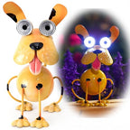 Dog Solar Lights Outdoor,Yard Art Metal Dog Statues,Outdoor Funny Statue for Garden Decor Yard Lawn Ornaments - style: Sit Dog