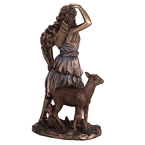 Veronese Design 6 1/2 Inch Artemis The Greek Goddess of The Hunt Cold Cast Resin Bronze Finish Sculpture