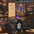 CCCDF Magic Book Nook Kit - DIY Miniature House Dollhouse Kit for Adults, Booknook Tiny House Bookshelf Decor 3D Wooden Puzzle, Gifts for Family, Friends (Magic Admissions Guide) - style: Magic Admissions Guide