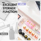 HOUSE DAY Desk Drawer Organizer Bins 4 PCS, 9*3*2" Clear Drawer Organizers with Silicone Pads, Vanity Organizers and Storage, Non Slip Plastic Drawer Organizer for Makeup, Bathroom, Kitchen, Office - size: 4 Pack -9x3x2''