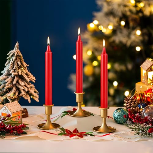 YOROXRG Set of 20 Red Candles –Spell Chime Candles for Christmas,Household, Wedding, Rituals, Prayer, Birthdays, Meditation, Altar,Party and Home Décor Candlesticks - 4 Inch Tall, Unscented (Red) - color: Red-4" 20