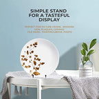TR-LIFE 4 Pack 4.5 Inch Plate Stands for Display - Plate Holder Display Stand + Metal Frame Holder Stand for Picture, Decorative Plate, Book, Photo Easel (Black 4 Pack) - size: 4.5 Inch
