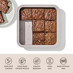 OXO Good Grips Non-Stick Pro Ceramic Coated Metal Bakeware 9” Square Cake Pan – Biscuit - color: Biscuit, size: 9" Square Cake Pan