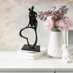 Eternal Love Cast Iron Sculpture, Romantic Couple Statue, Modern Metal Art, Wedding Anniversary Engagement Valentine's Day Gift - style: Eternal Love
