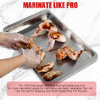Grilling Prep and Serve Trays, Set of 3 Stackable Stainless Steel BBQ Trays with Cutting Board, Deep Marinating Container, Serving Platter for Plating Food, BBQ Prep Tub for Marinating Meats - style: Deep Prep Trays with Cutting Board