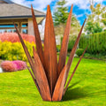 KODIBO Metal Agave Plants, Tequila Rustic Sculpture, Metal Yard Art, Outdoor Lawn Ornaments Yard Stakes (Rusty- L) - color: Rusty- L