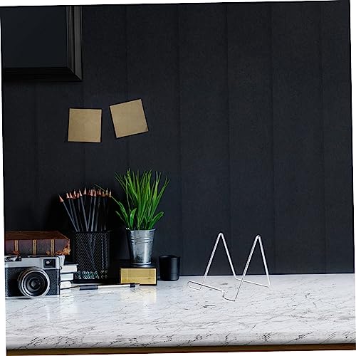2pcs Modern Minimalist Metal Display Stand for Home Decoration Sturdy Book Holder and Showpiece Rack for Magazines Plates and Frames Finish