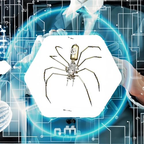 Steampunk Spider Metal Model Kit for Adults – DIY Mechanical Insect Sculpture with Brass Gear Details, 3D Retro Industrial Art Puzzle Craft for Home Office Decoration & Collectors Gift (Frons Spider) - style: Frons Spider