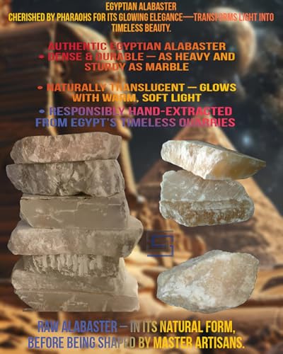Alabaster Candle Holder Egyptian Handmade – Luxurious Tealight Holder with Soft Glow – Natural Stone for Home, Spa & Meditation – Décor Piece, Relaxing Ambience Multiple Sizes.(Small) - size: Small