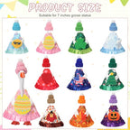 Weysat 10 Set Holiday Mini Desk Goose Outfit 250th Anniversary Summer Mexican 4th for July Magnetic Geese Statue Felt Fabric Costume for 7 Inch Desktop Goose Table Decor Gifts(Hats Style,Fabric) - style: Hats Style
