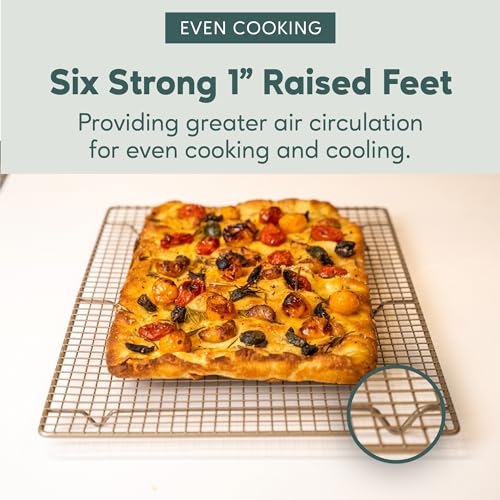 Ultra Cuisine Heavy Duty Cooling Rack for Cooking and Baking - Professional Grade Premium100% Stainless Steel Baking Rack & Wire Cooling Mesh for Roasting & Grilling - Dishwasher Safe - 11.5" x 16.5" - size: 11.5" x 16.5" 1-Pack