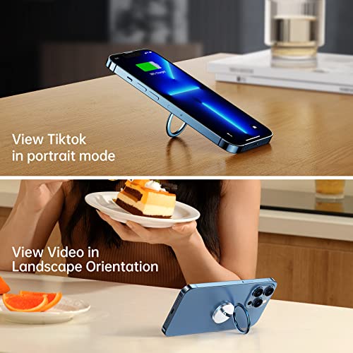Syncwire Cell Phone Ring Holder Stand, 360 ° Rotation Finger Ring Kickstand Polished Metal Phone Grip Compatible with iPhone, Samsung, LG, Sony - color: Blue, size: 1 Pack