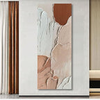 Art Minimalist Abstract Oil Painting Heavy Textured Canvas Wall Art Living Room Bedroom Wall Large Art Deco Oil Painting 24x60 inches - color: Yi037