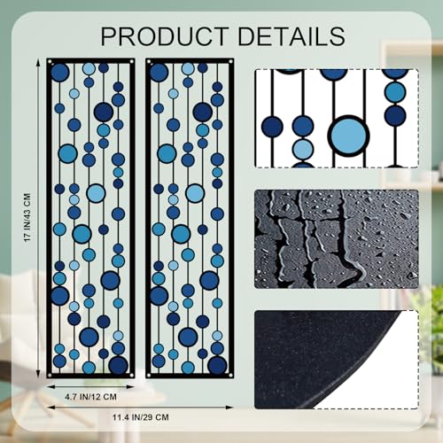ShxTrade Geometric Metal Wall Decor, Modern Minimalist Geometric Wall Art 3D Abstract for Living Room Metal Wall Sculpture Hanging for Home Bedroom Office (Blue) - color: Blue