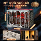 MiniCity Book Nook Kit, DIY Miniature House Kit Dollhouse Kit for Adults Mini Tiny House Kit with Building Model Kit Crafts Creative Gift for Boys Girls (Ember Castle) - style: Ember Castle