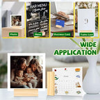15 Pieces Wood Table Number Stands Wood Place Card Holders Picture Holder Acrylic Sign Holders for Ceremony Birthday Party Home Decoration - size: 2.75" 15pcs