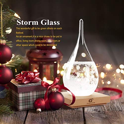 Storm Glass Cool Unusual Gifts Storm Glass Weather Predictor Snow Globes for Adults Galileo Thermometer Indoor Creative Forecast Nordic Style Decorative Weather Gifts - size: L