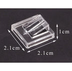 lasenersm 20Pcs Mini Plastic Ring Holder Plastic Ring Display Clip Plastic Ring Clips Single Ring Display Holder Ring Display Stands Organizer Rings Jewelry Display for Home Jewelry Retail