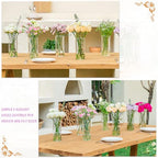 7pcs Glass Cylinder Vases for Centerpieces - 8 Inch Tall Glass Vases for Flower, Clear Flower Vase Bulk Floating Candle Vase for Table Centerpiece Wedding Home Décor - size: 7 Pack 8 Inch