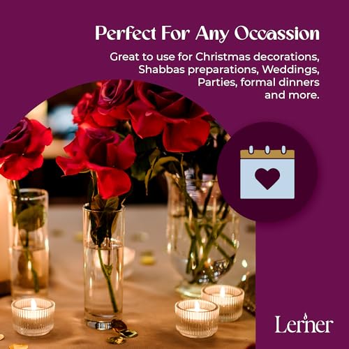 Lerner Clear Tea Lights Candles Bulk - 4.5 Hour Clear Cup Tealight 100 Pack - Consistent Smkless Clean Burning - Holiday, Wedding, Spa, Emergency and Home Decoration Candles - size: 100 Count