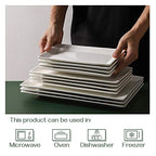 DOWAN 14" Serving Trays, Serving Platters, Ceramic Serving Platters and Trays, Rectangle Plates, Set of 3, for Weddings, Parties, Oven, Microwave, Dishwasher, Heat Resistant, Easy to Clean, White - color: 3 PCS